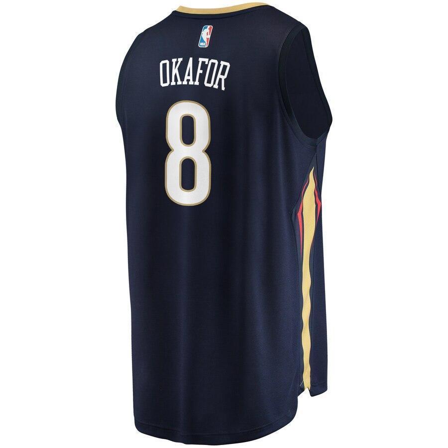 Men's Fanatics Branded Jahlil Okafor Navy New Orleans Pelicans Fast Break Replica Jersey – Icon Edition  Navy