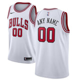 Men's Nike White Chicago Bulls Custom Swingman Jersey  Association Edition  White