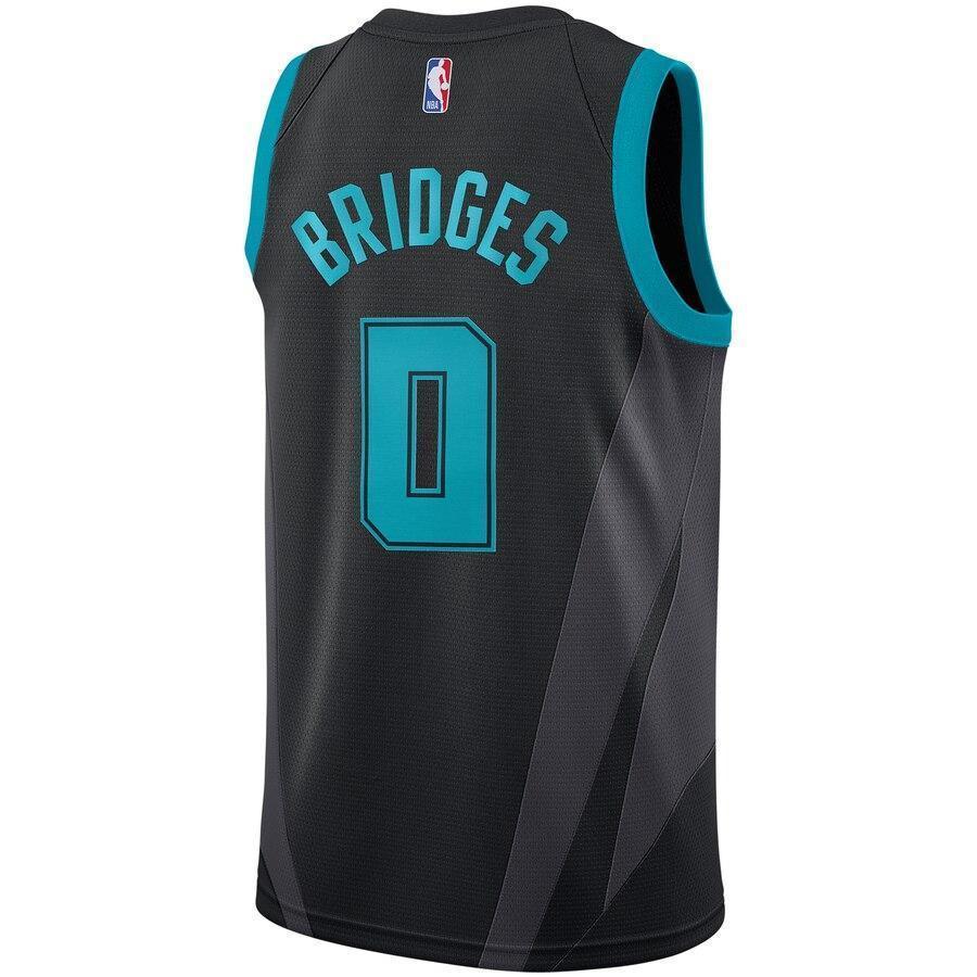 Men's Jordan Brand Miles Bridges Black Charlotte Hornets City Edition Swingman Jersey  Black