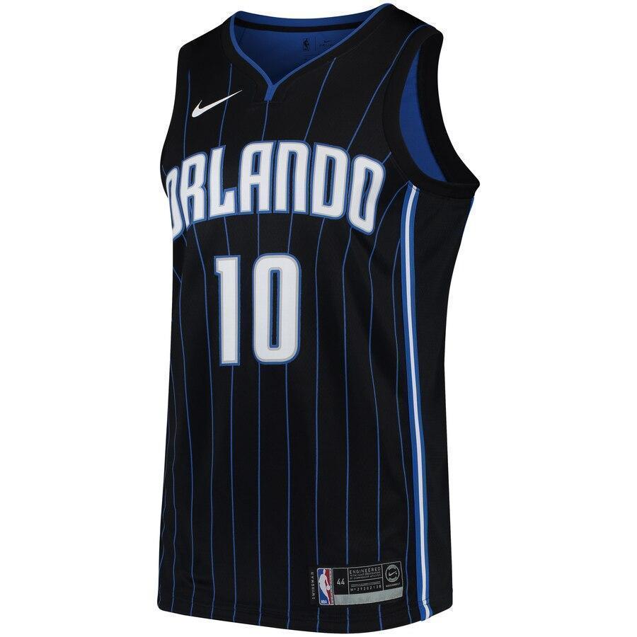Men's Nike Evan Fournier Black Orlando Magic Swingman Jersey  Statement Edition  Black