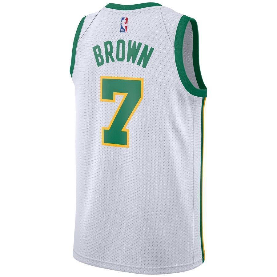 Men's Nike Jaylen Brown White Boston Celtics City Edition Swingman Jersey  White