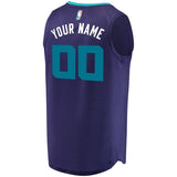 Men's Fanatics Branded Purple Charlotte Hornets Fast Break Custom Replica Jersey  Statement Edition  Purple