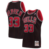 Men's Mitchell & Ness Scottie Pippen Black Chicago Bulls  Hardwood Classics Authentic Jersey  Black