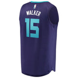 Men's Fanatics Branded Kemba Walker Purple Charlotte Hornets Fast Break Replica Jersey  Statement Edition  Purple
