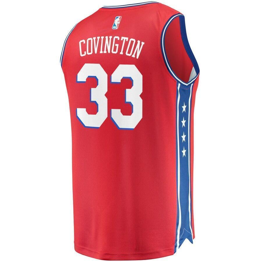 Men's Fanatics Branded Robert Covington Red Philadelphia 7ers Fast Break Replica Player Jersey  Statement Edition Red
