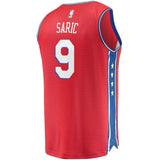 Men's Fanatics Branded Dario Saric Red Philadelphia 7ers Fast Break Replica Player Jersey  Statement Edition  Red