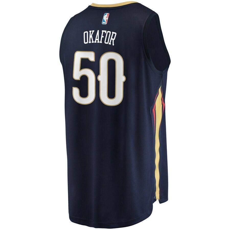 Men's Fanatics Branded Frank Jackson Navy New Orleans Pelicans Fast Break Replica Player Jersey  Icon Edition  Navy