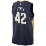 Men's Nike Alexis Ajinca Navy New Orleans Pelicans Swingman Sponsor Patch Jersey  Navy