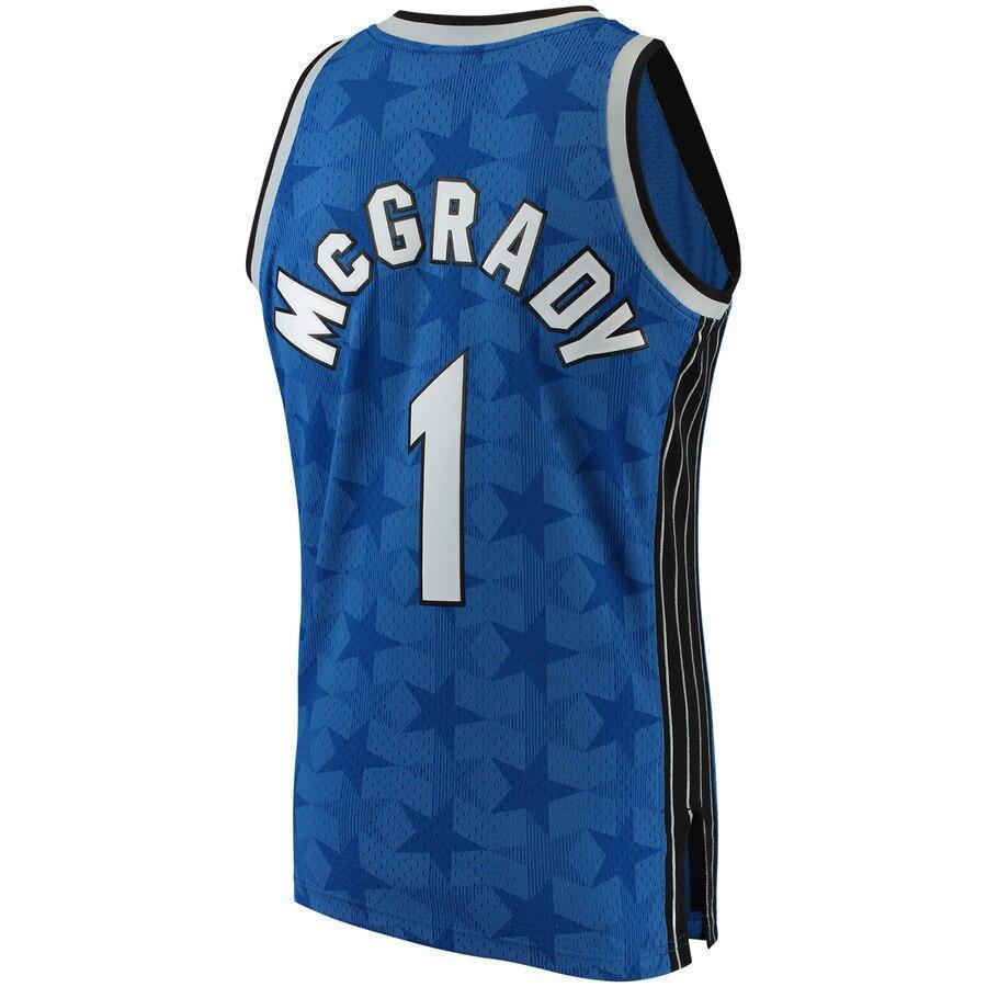 Men's Mitchell & Ness Tracy McGrady Blue Orlando Magic  Hardwood Classics Swingman Jersey  Blue