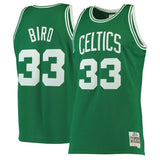 Men's Mitchell & Ness Larry Bird Kelly Green Boston Celtics  Hardwood Classics Swingman Jersey Green