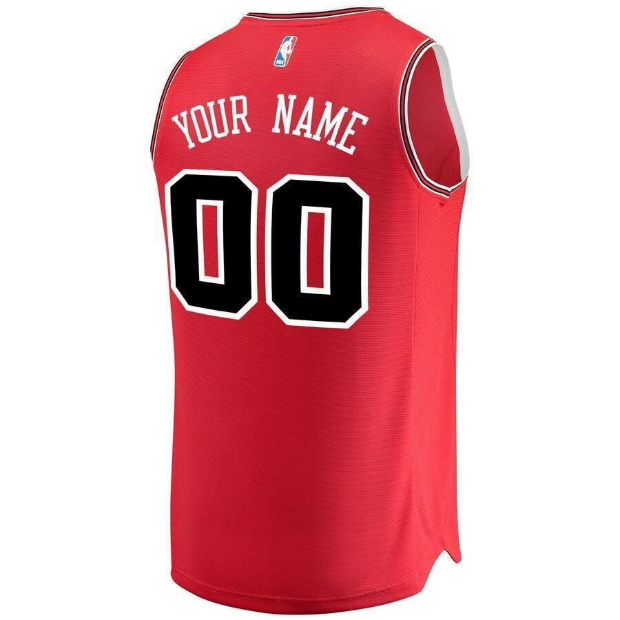 Men's Fanatics Branded Red Chicago Bulls Fast Break Custom Replica Jersey  Icon Edition  Red