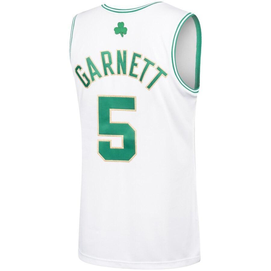 Men's Mitchell & Ness Kevin Garnett White Boston Celtics  Hardwood Classics Authentic Jersey  White
