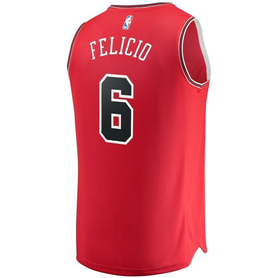Youth Fanatics Branded Cristiano Felicio Red Chicago Bulls Fast Break Player Jersey  Icon Edition  Red