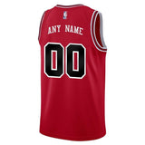 Men's Nike Red Chicago Bulls Swingman Custom Jersey  Icon Edition  Red