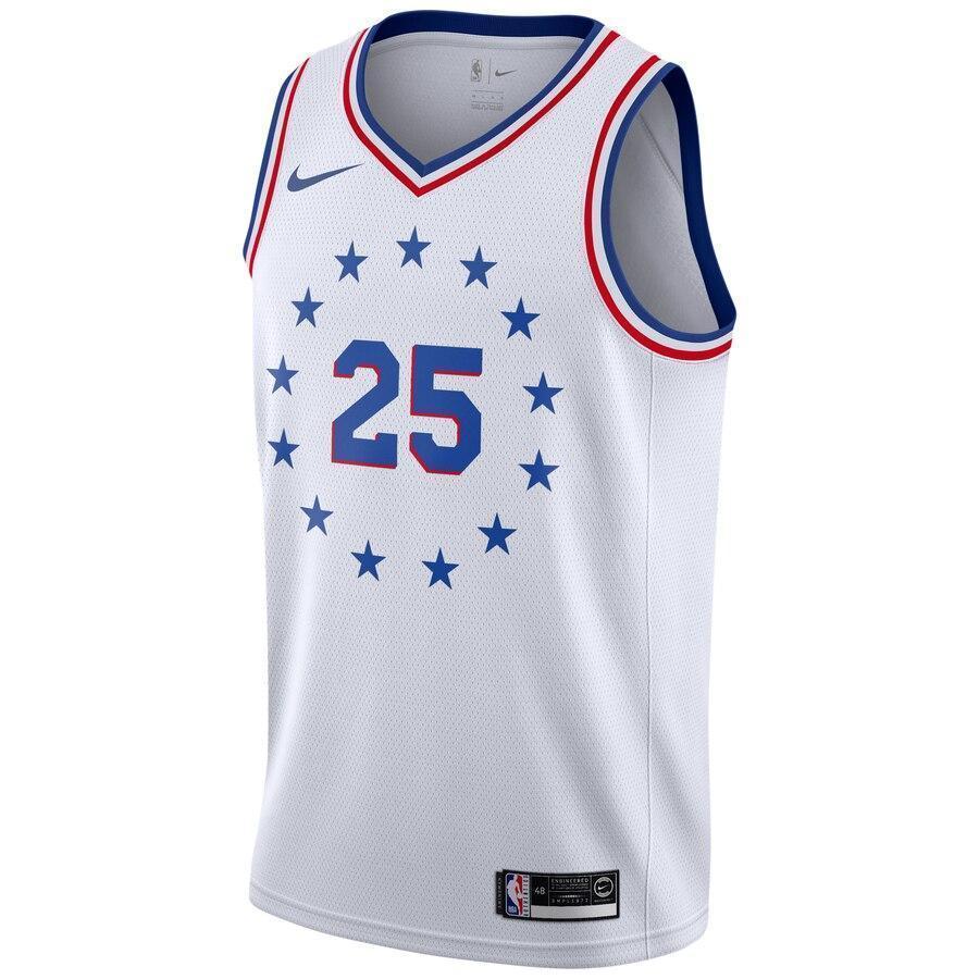 Men's Nike Ben Simmons White Philadelphia 7ers / Swingman Jersey – Earned Edition  White
