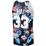 Larry Bird Boston Celtics Mitchell & Ness Floral Fashion  Hardwood Classics Swingman Jersey – Black