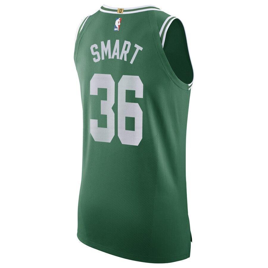 Men's Nike Marcus Smart Green Boston Celtics Authentic Sponsor Patch Jersey – Icon Edition  Green