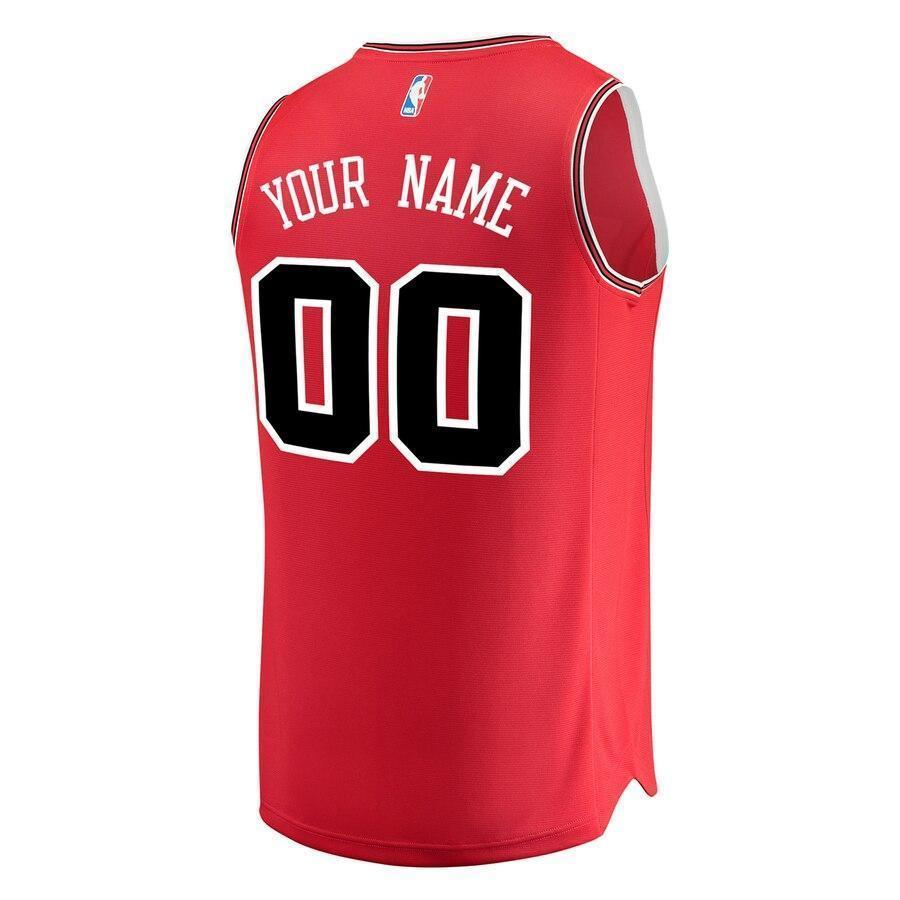 Youth Fanatics Branded Red Chicago Bulls Fast Break Custom Replica Jersey  Icon Edition  Red
