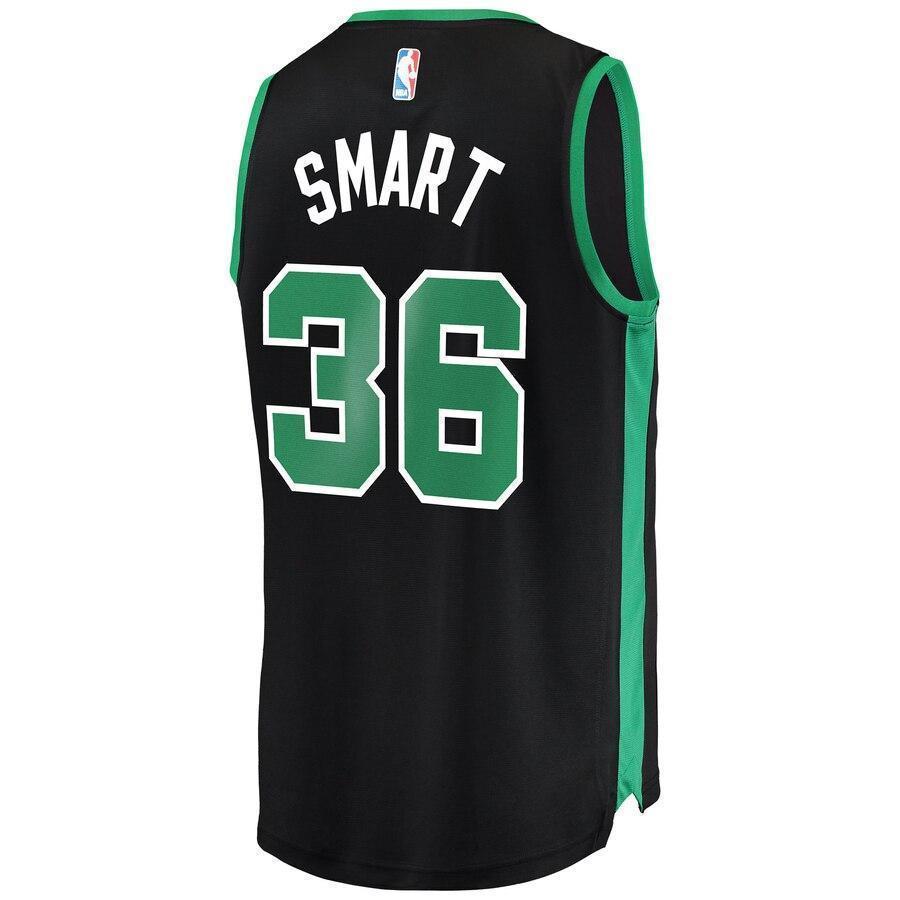 Men's Fanatics Branded Marcus Smart Black Boston Celtics Fast Break Replica Jersey  Statement Edition – Black