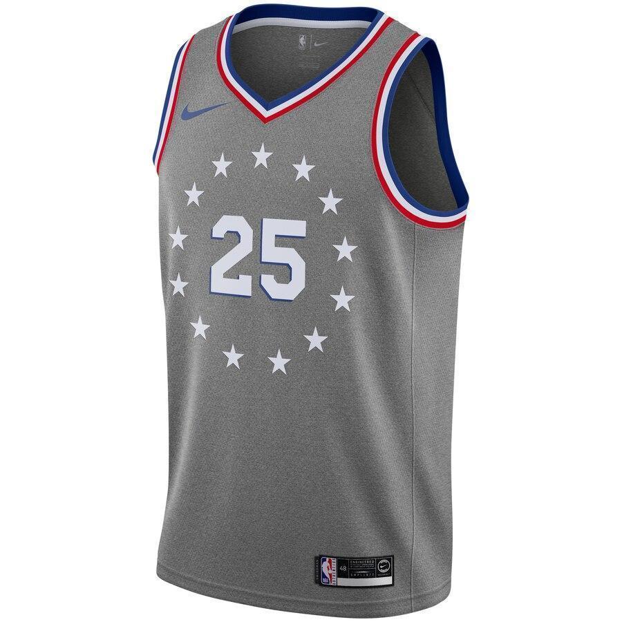 Men's Nike Ben Simmons Gray Philadelphia 7ers City Edition Swingman Jersey  Gray