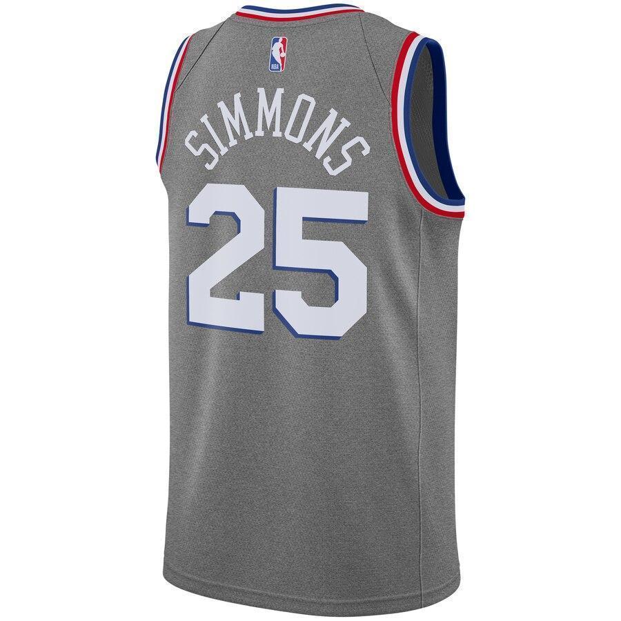 Men's Nike Ben Simmons Gray Philadelphia 7ers City Edition Swingman Jersey  Gray