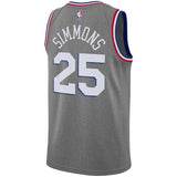 Men's Nike Ben Simmons Gray Philadelphia 7ers City Edition Swingman Jersey  Gray