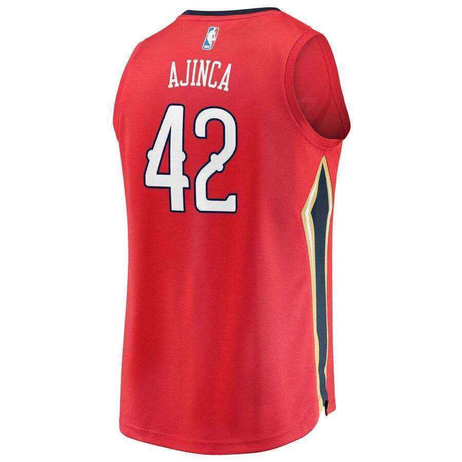 Men's Fanatics Branded Alexis Ajinca Red New Orleans Pelicans Fast Break Replica Player Jersey  Statement Edition  Red