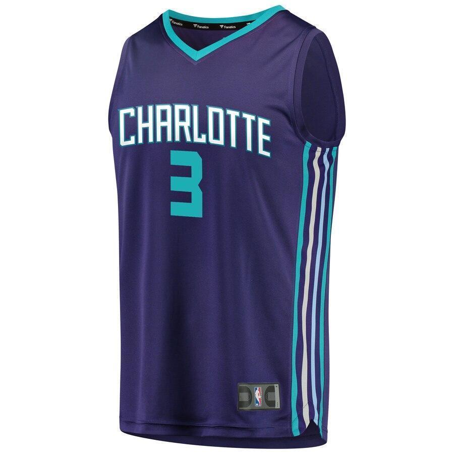 Men's Fanatics Branded Jeremy Lamb Purple Charlotte Hornets Fast Break Replica Player Jersey  Statement Edition  Purple