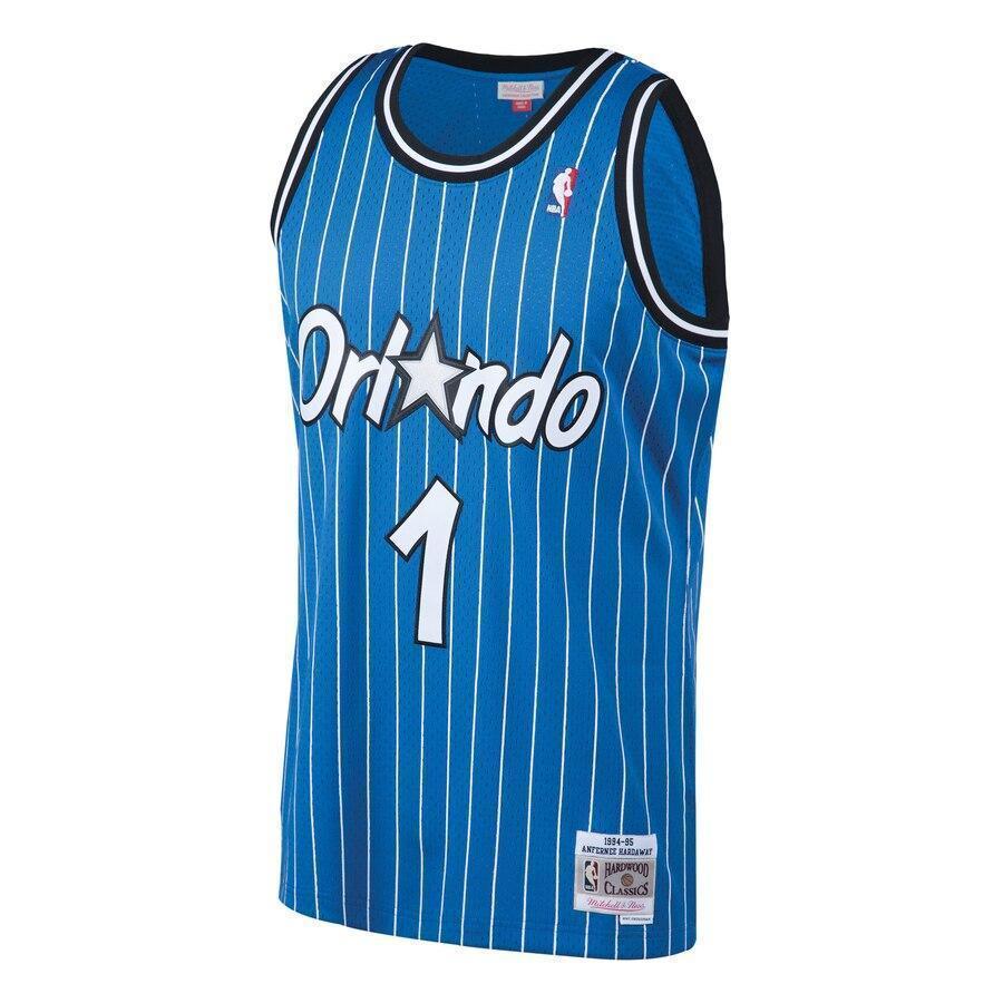 Men's Mitchell & Ness Penny Hardaway Blue Orlando Magic  Hardwood Classics Swingman Jersey  Blue
