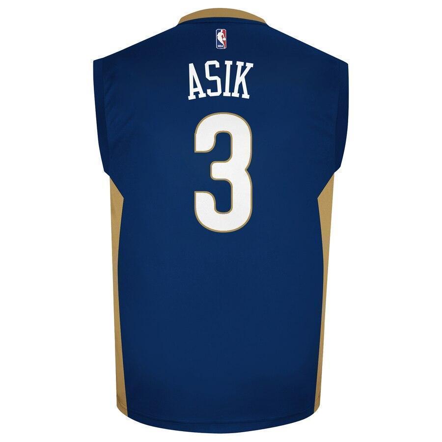 Mens New Orleans Pelicans Omer Asik adidas Navy Blue Replica Road Jersey  Blue