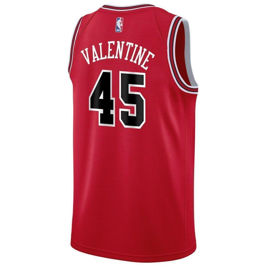 Men's Nike Denzel Valentine Red Chicago Bulls Swingman Sponsor Patch Jersey – Icon Edition  Red
