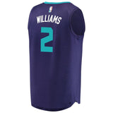 Men's Fanatics Branded Marvin Williams Purple Charlotte Hornets Fast Break Replica Player Jersey  Statement Edition  Purple