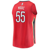 Men's Fanatics Branded E'Twaun Moore Red New Orleans Pelicans Fast Break Replica Player Jersey  Statement Edition  Red