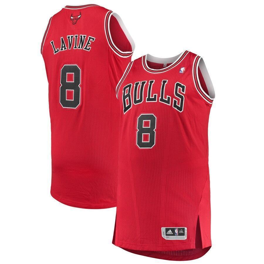 Men's adidas Zach LaVine Red Chicago Bulls Finished Authentic Jersey  Red
