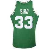 Men's Mitchell & Ness Larry Bird Kelly Green Boston Celtics / Hardwood Classics Authentic Jersey  Green