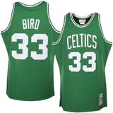 Men's Mitchell & Ness Larry Bird Kelly Green Boston Celtics / Hardwood Classics Authentic Jersey  Green