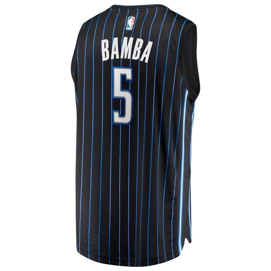 Men's Fanatics Branded Mohamed Bamba Black Orlando Magic Fast Break Replica Player Jersey  Statement Edition  Black