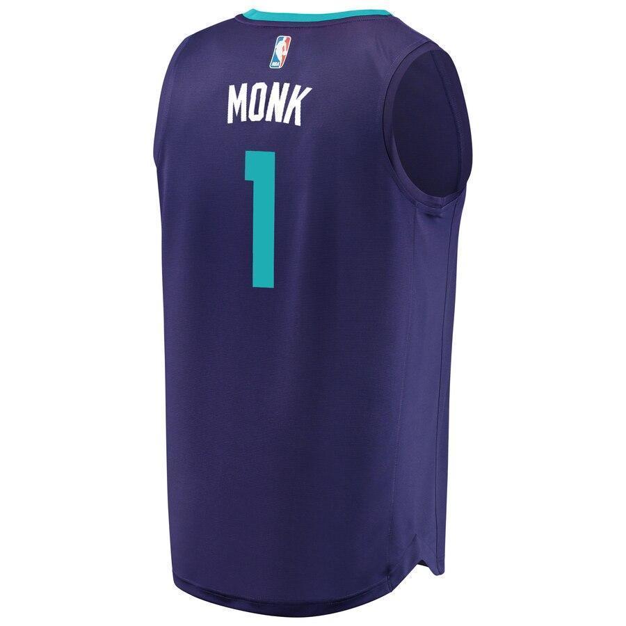 Men's Fanatics Branded Malik Monk Purple Charlotte Hornets Fast Break Replica Player Jersey  Statement Edition  Purple