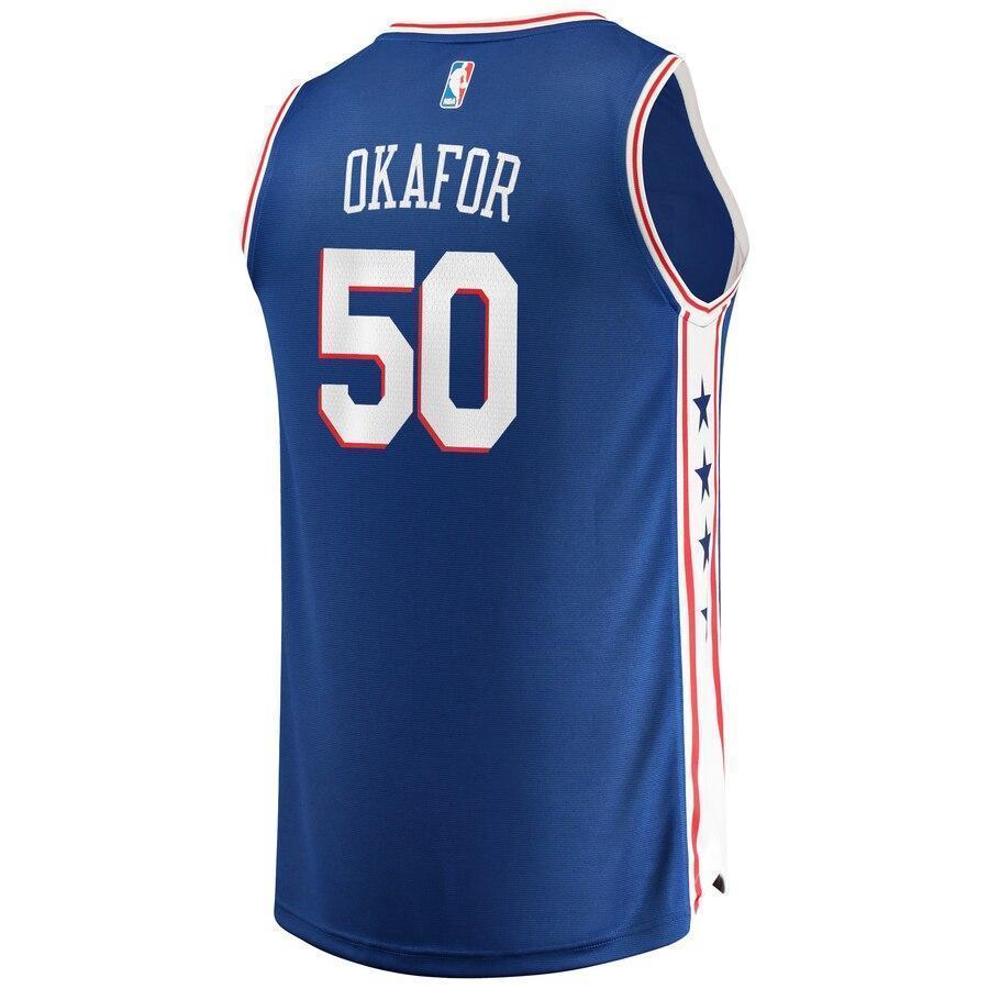 Men's Fanatics Branded Emeka Okafor Royal Philadelphia 7ers Fast Break Replica Jersey – Icon Edition  Royal