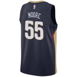 Men's Nike E'Twaun Moore Navy New Orleans Pelicans Swingman Sponsor Patch Jersey  Navy