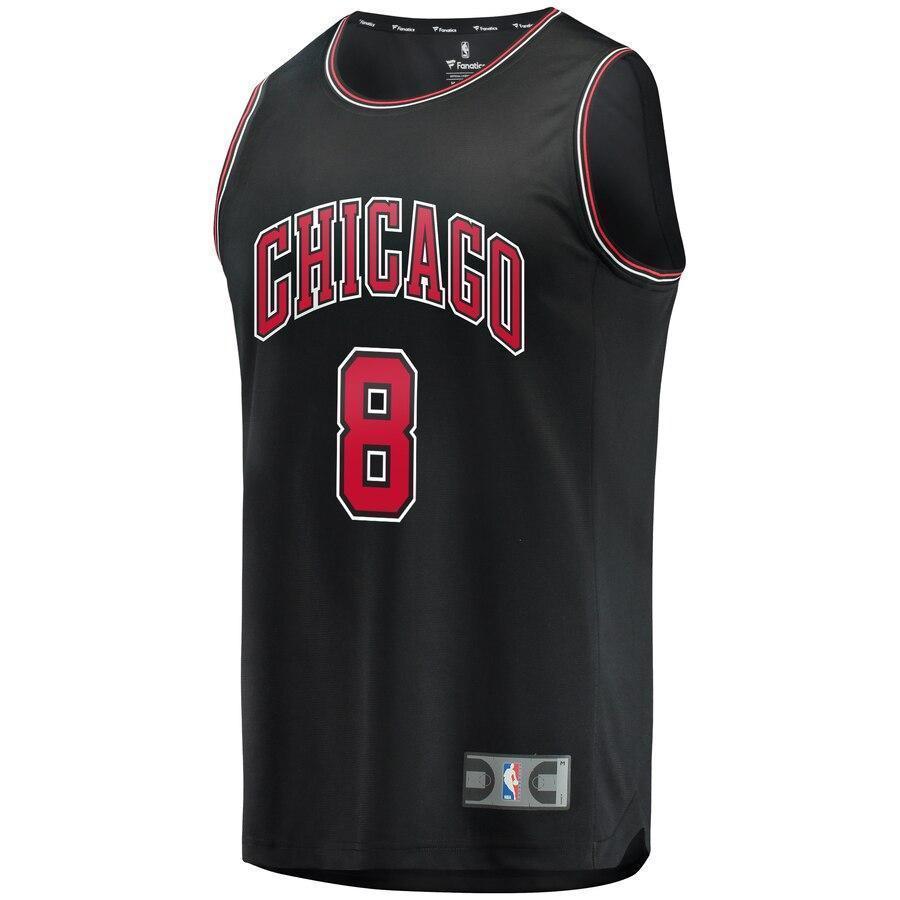 Men's Fanatics Branded Zach LaVine Black Chicago Bulls Fast Break Replica Jersey  Statement Edition  Black