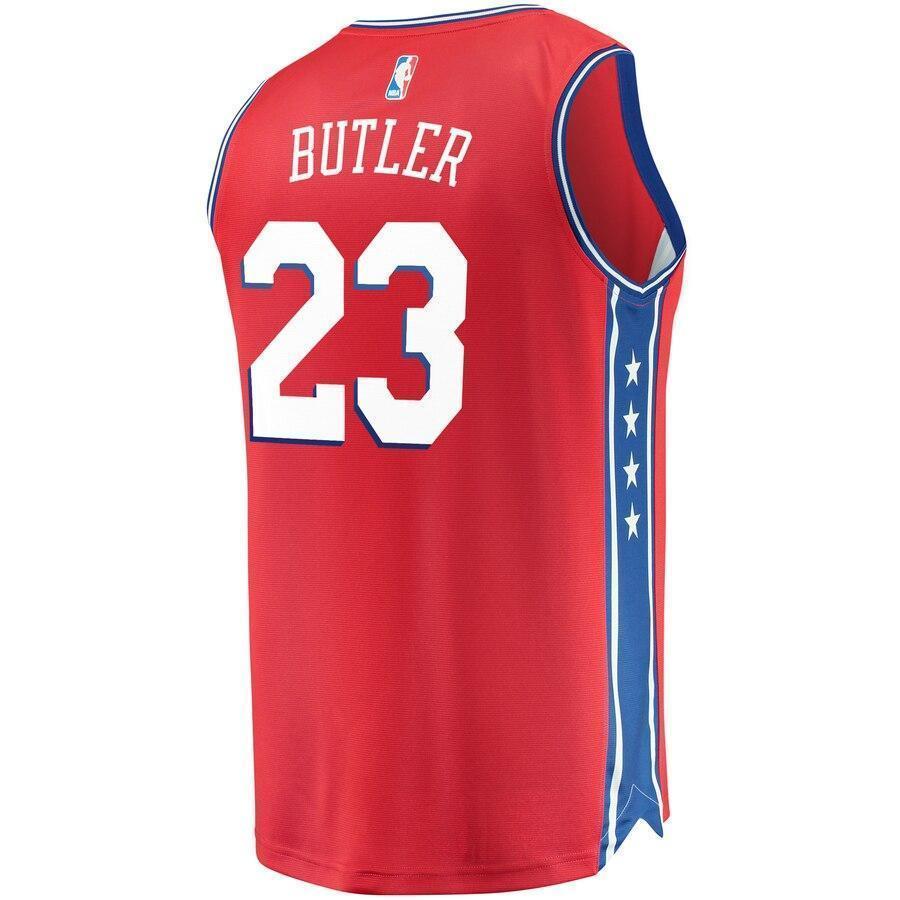 Jimmy Butler Philadelphia 7ers Fanatics Branded Fast Break Replica Jersey Red – Statement Edition  Red