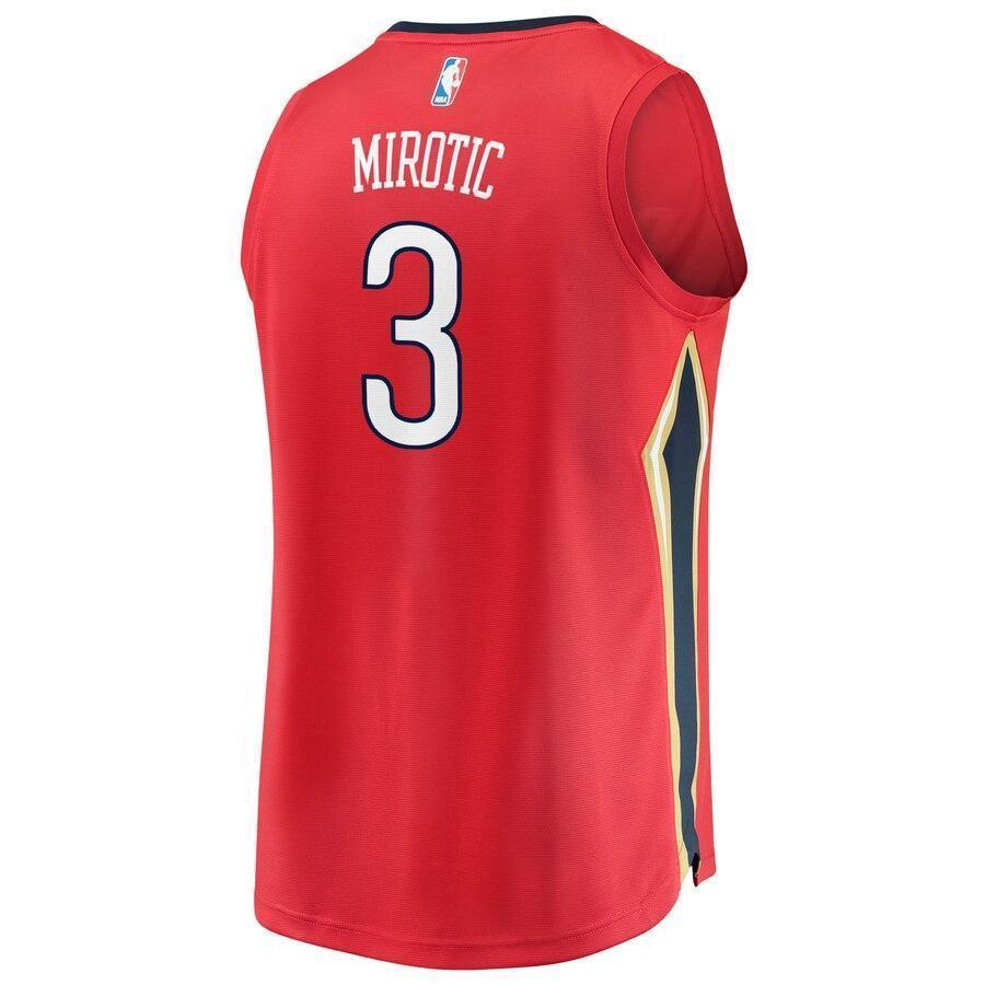 Men's Fanatics Branded Nikola Mirotic Red New Orleans Pelicans Fast Break Replica Player Jersey  Statement Edition  Red
