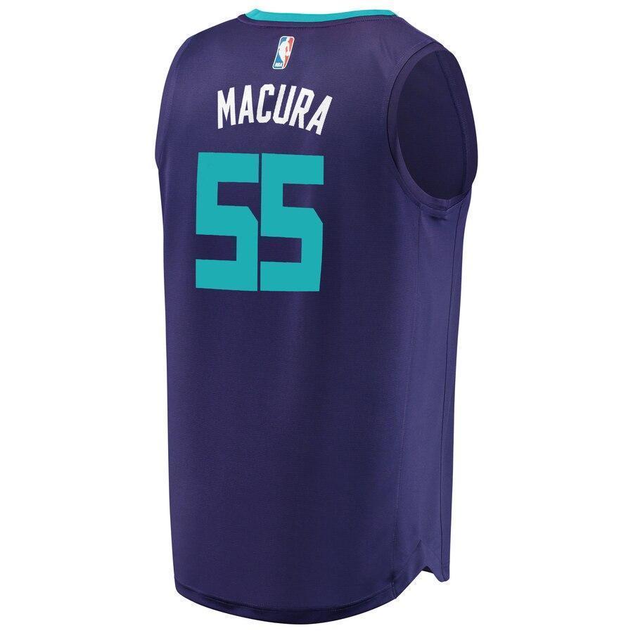 Men's Fanatics Branded J.P. Macura Purple Charlotte Hornets Fast Break Replica Player Jersey  Statement Edition  Purple