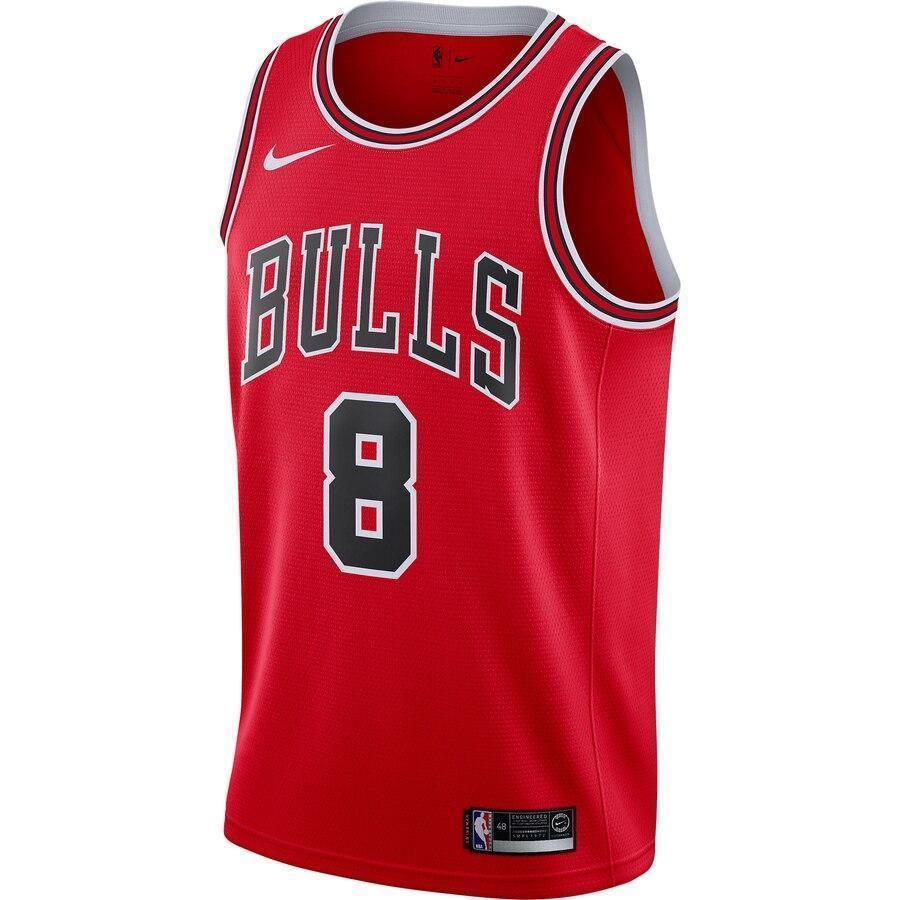Men's Nike Zach LaVine Red Chicago Bulls Replica Swingman Jersey  Icon Edition  Red