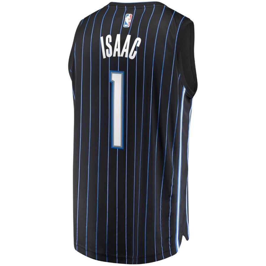 Men's Fanatics Branded Jonathan Isaac Black Orlando Magic Fast Break Replica Player Jersey  Statement Edition  Black