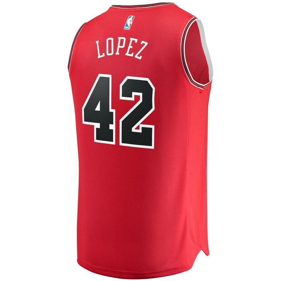 Men's Fanatics Branded Robin Lopez Red Chicago Bulls Fast Break Road Replica Player Jersey  Icon Edition  Red