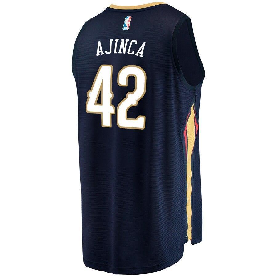 Men's Fanatics Branded Alexis Ajinca Navy New Orleans Pelicans Fast Break Replica Player Jersey  Icon Edition  Navy