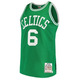 Men's Mitchell & Ness Bill Russell Kelly Green Boston Celtics Road 7/ Hardwood Classics Authentic Jersey  Green