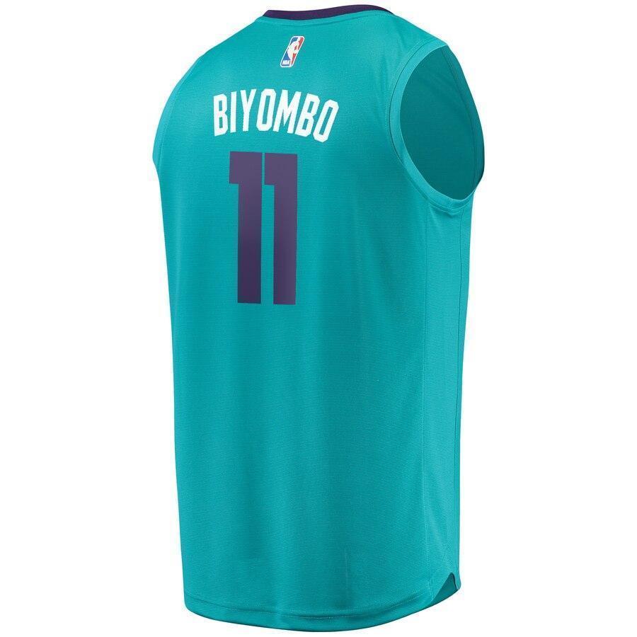 Youth Fanatics Branded Bismack Biyombo Teal Charlotte Hornets Fast Break Player Jersey  Icon Edition  Aqua